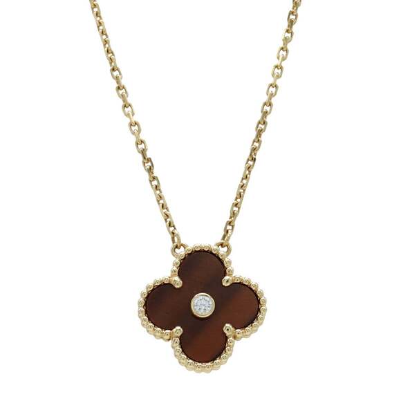OTHERS Jewelry - Van Cleef & Arpels Alhambra Necklace in 18K Gold with Bullseye, 1 Diamond, 20...